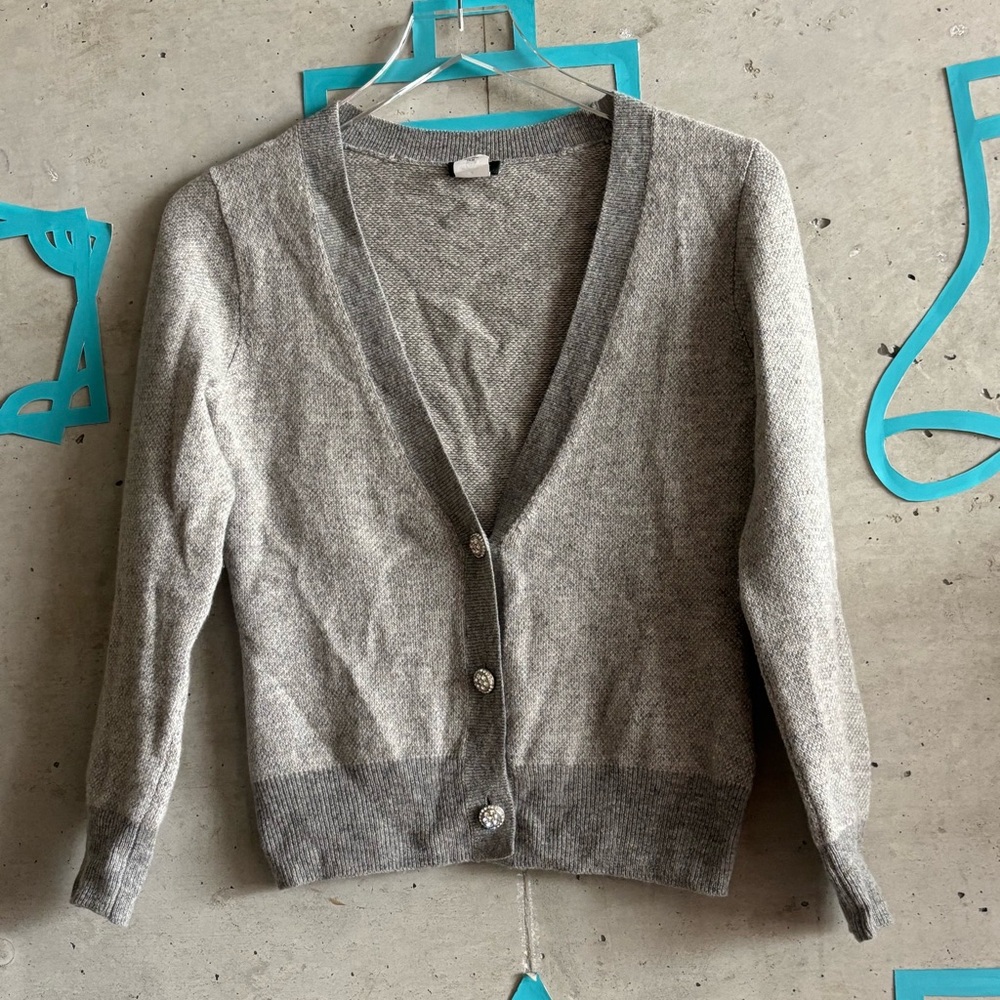 J. Crew Wool Cashmere Blend Cardigan